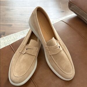 Peter Millar Light Brown Suede Slip-Ons